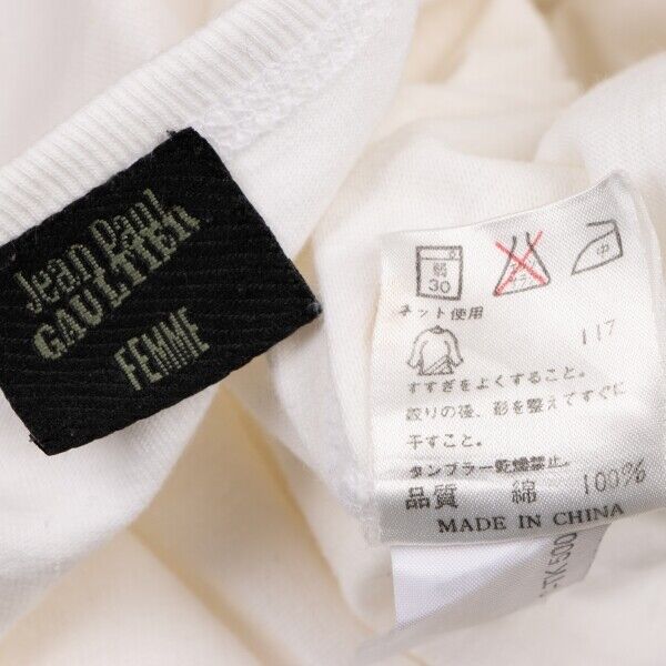 Jean-Paul GAULTIER FEMME Cotton Hem Lace Up Tops Size 40(K Jean-Paul GAULTIER FEMME Cotton Hem Lace Up Tops Size 40(K