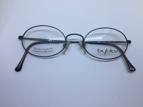 BYBLOS B624 occhiali da vista vintage verde oval unisex green glasses  lunettes | eBay