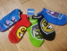 Fortnite Game Socks 5 Pack No Show Socks for Boys Small 10-4 FREE Shipping NEW