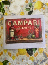 Metal sign, Campari L’ Aperitivo, 30x20 cm, vintage