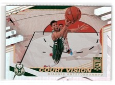 Giannis Antetokounmpo 2019-20 Panini Donruss Elite Court Vision Insert #22 Bucks
