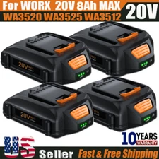 1~4X For WORX 20V MAX Extend Lithium Battery 20 Volt WA3520 WA3525 WA3575 WG155