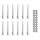 CyeeLife 12 Darts Stainless Steel Points+20 Ruber Rings, Adapter conversion Tips