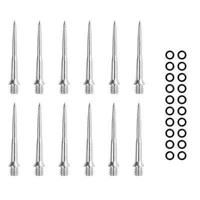 CyeeLife 12 Darts Stainless Steel Points+20 Ruber Rings, Adapter conversion Tips