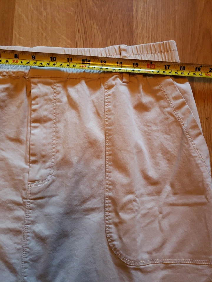 Michael Stars Cintura Elástica 1X Beige Falda China Bolsillos Cortos  Foto 4 de 4