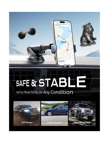 CHGeek Wireless Car Charger, 15W Fast Charging Auto Clamping Car Charger Phon... - 第 8/9 張圖片