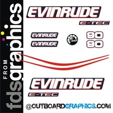 Evinrude 90hp ETEC / E-TEC decalcomanie motore fuoribordo/kit adesivi