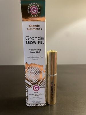 Grande Cosmetics Brow Fill Volumizing Brow Gel Clear 4 g .14 fl oz NIB