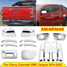 ✅ Rearview Mirror Caps Tailgate Handle Tail light Trim For 14-22 Chevy Colorado