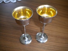 2 kielichy świecznika WMF metalowe (posrebrzane/pozłacane ? )