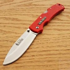 Cold Steel Slock Master Folding Knife 3.5" 8Cr13MoV Steel Blade Red GFN Handle