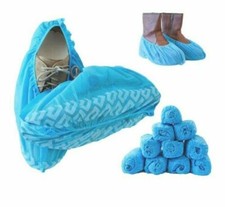 100pk Shoe Cover Non Woven Disposable Anti Skid Durable Fabric Medical/Food