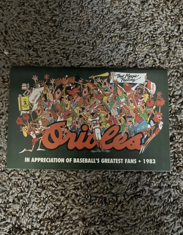 RARE BALTIMORE ORIOLES 1983 IN APPRECIATION OF BASEBALLS GREATEST FANS booklet