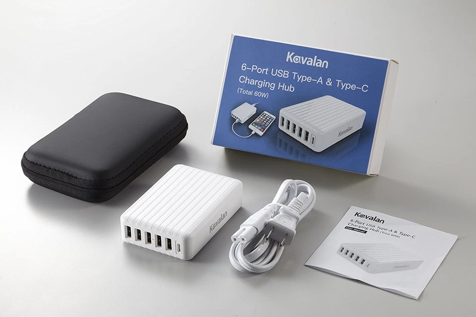 KAVALAN 6-Port USB A,C,Charger for Samsung Note Fold S24 S23 S22 S21 PLUS ULTRA - Image 2 of 4