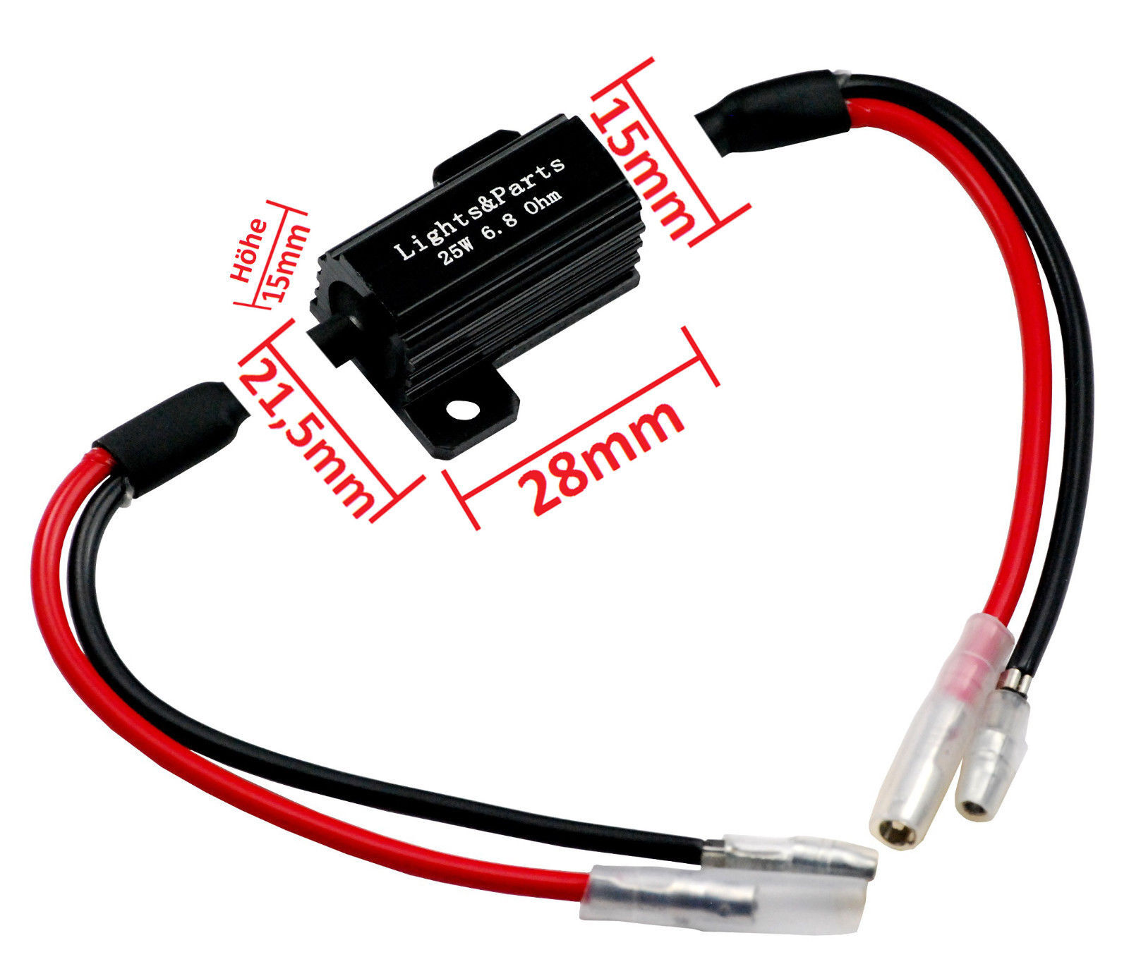 2x 21W 7Ω LED Lastwiderstand - Für Mini Blinker & Rücklichter Am 12V Bordnetz