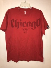 UNK Chicago Bulls T-Shirt Mens Large Red Graphic Cotton NBA