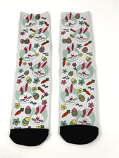 Easter Socks, Easter Egg, Easter Bunny, Men's Crew Socks