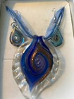 Glass Blue Swirl Pendant and Earrings Set — photo 2