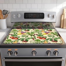 Electric Stove Top Cover,Vegetables Fruits Heat Resistant Rubber Glass Cerami...