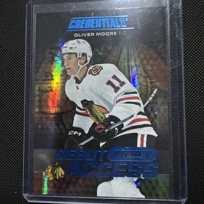 Upper Deck Credentials Debut Ticket Access Oliver Moore #155/199 Blackhawks 202 