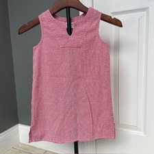 Petit Peony Gingham Dress Girls 5Y Made in USA Boutique Patriotic