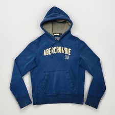 Vtg Y2K Abercrombie  Fitch AF Muscle Hoodie Men  s M Blue Pullover Thick Heavy