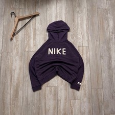 Women's Nike hoodie funnel-neck spell out embroidered sweatshirt purple