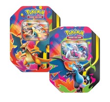 Pokemon TCG Mega Charizard X Y EX Tins Sealed - Set of 2