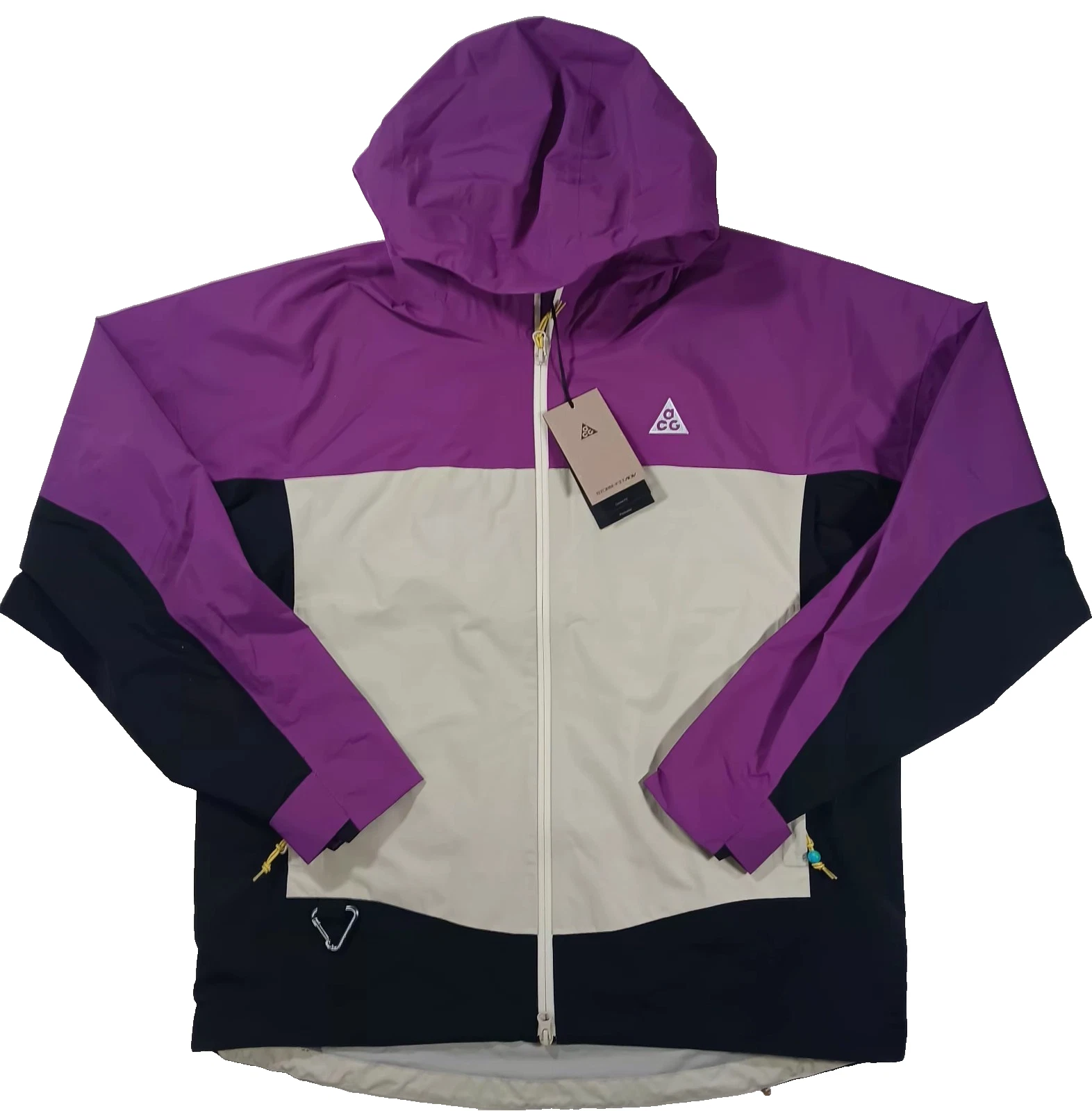 Nike ACG Morpho Storm Fit ADV Men M Waterproof Berry/Black/White Rain Jacket New