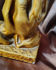 Vintage Lego Japanese Gold Ceramic Praying Hands Bookends — photo 3