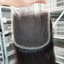 5X5 HD Transparent Lace Closure 18 Inch Brazilian Straight Virgin Human Hair