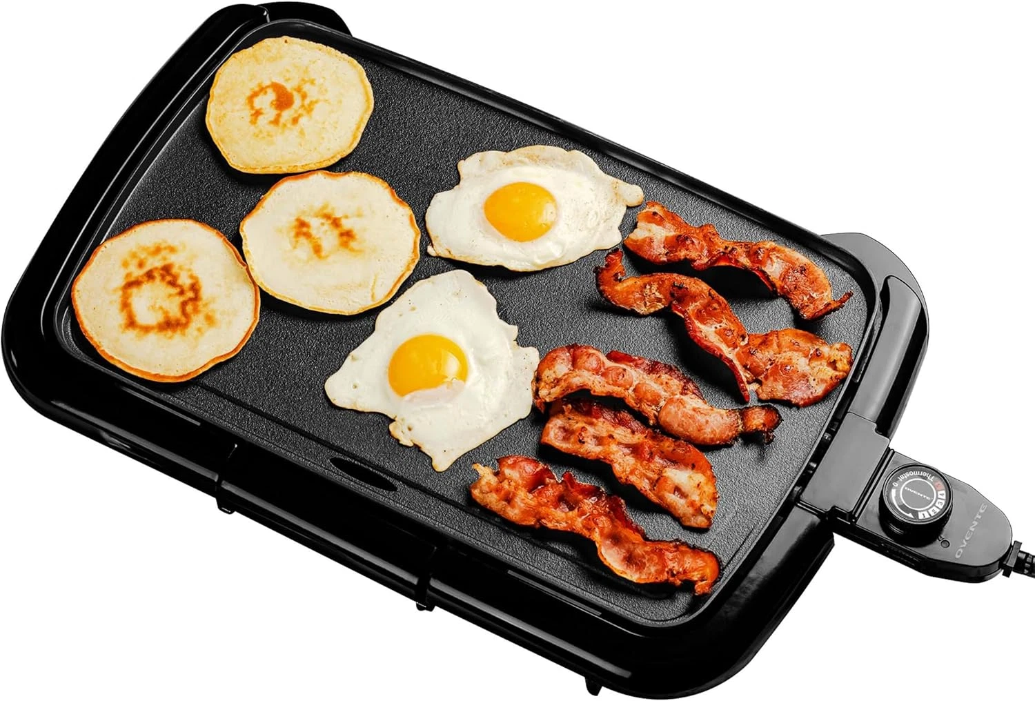 Electric Griddle with 16 X 10 Inch Flat Non-Stick Cooking Surface, Removable and