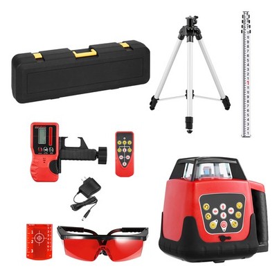 Uimoso 500m Self-leveling Red Laser Level Kit 360 Rotating Rotary with Tripod