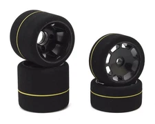 BSR Racing 1/10 Spec Foam Combo Tires (4) (White/Gray) [BXRF4004SP]