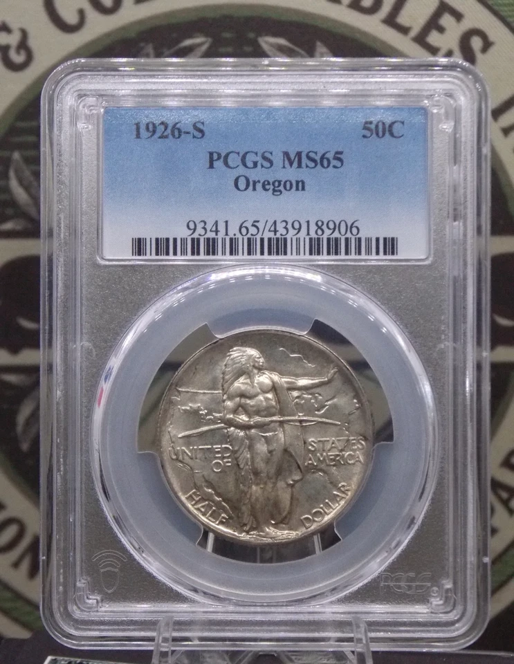 1926 "S" Commemorative *OREGON TRAIL* Half Dollar 50c PCGS MS65 #906 ECC&C, Inc. - Image 3 of 4
