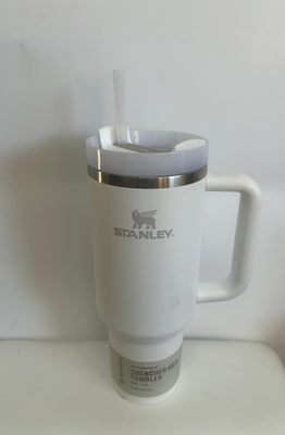 #ad Stanley Quencher H2.0 FlowState 40oz Tumbler Cream White Insulated Cup Handle St $25.99