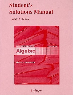Student's Solutions Manual: Intermediate Algebra by Judith A Penna: Used
