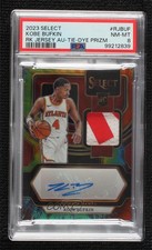 2023 Panini Select Rookie Jersey Tie-Dye Prizm 15/25 Kobe Bufkin PSA 8 Auto 18ys