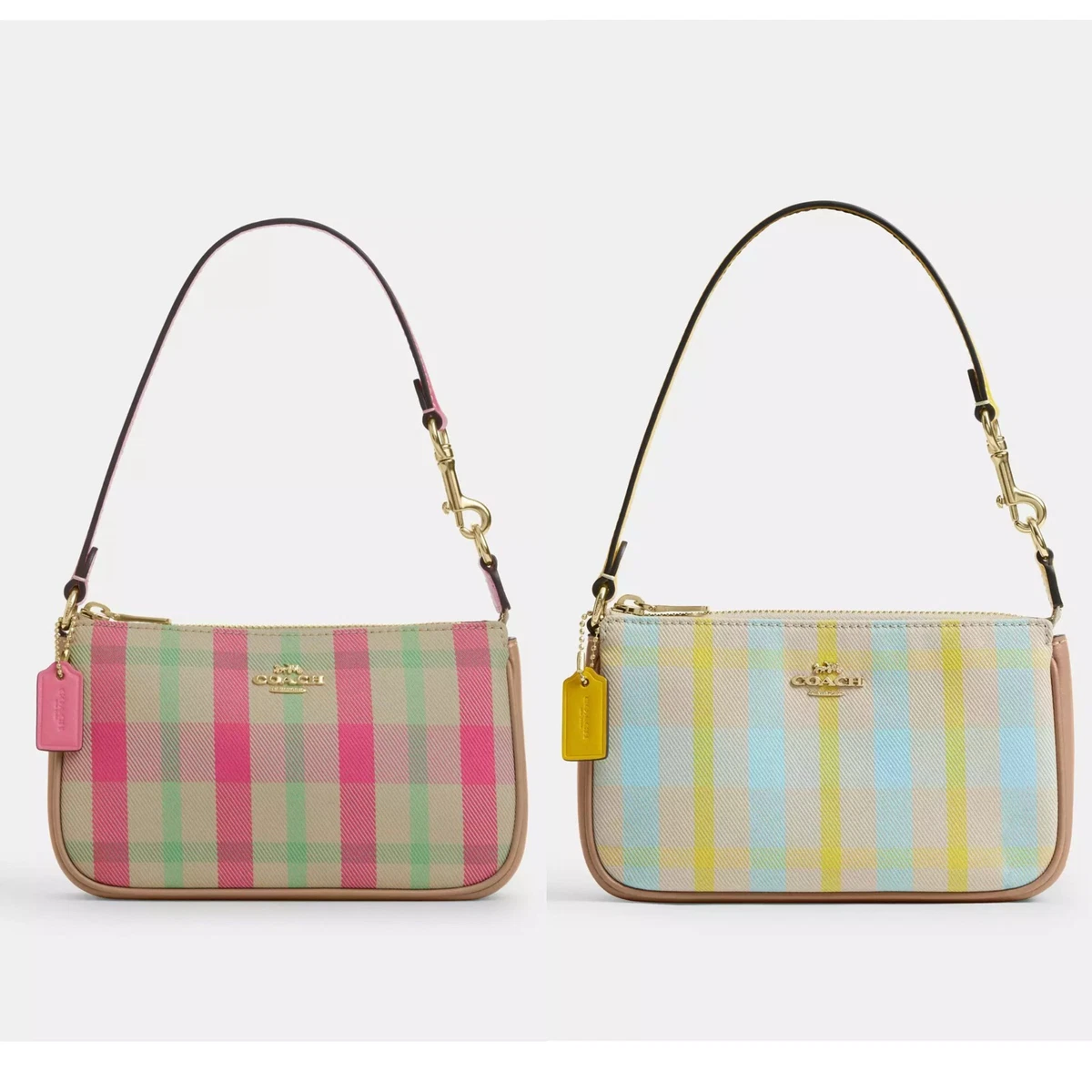 バッグ COACH Plaid Mini Bag Canvas Leather y2k Coach Plaid Mini Bags & Handbags for Women for sale | eBay