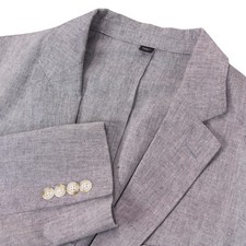 J Crew Ludlow Men 40R Slim Gray Linen Blnd Unstructured Blazer Sport Coat Jacket