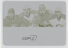 2011 Dominion Printing Plate Yellow 1/1 Cam Atkinson David Savard John Moore 0f8