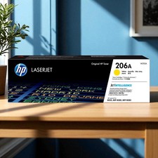 New Open Box HP 206A Yellow Original LaserJet Toner Cartridge, W2112A