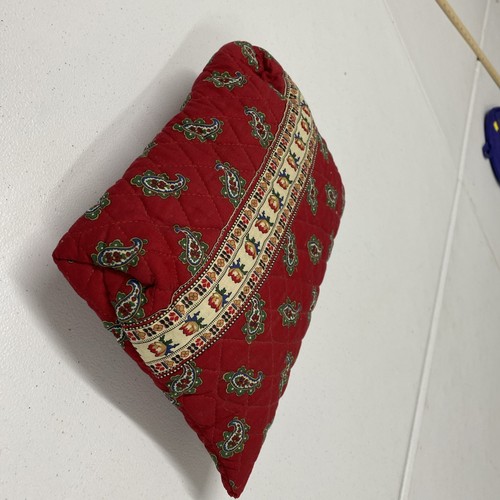 Vintage 90’s Vera Bradley Designs Make Up Bag Made in USA Red Quilted Paisley - Picture 11 of 12