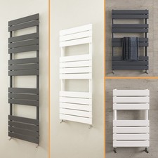 Black White Anthracite Heated Towel Rail Radiator Bathroom Flat Panel Warmer