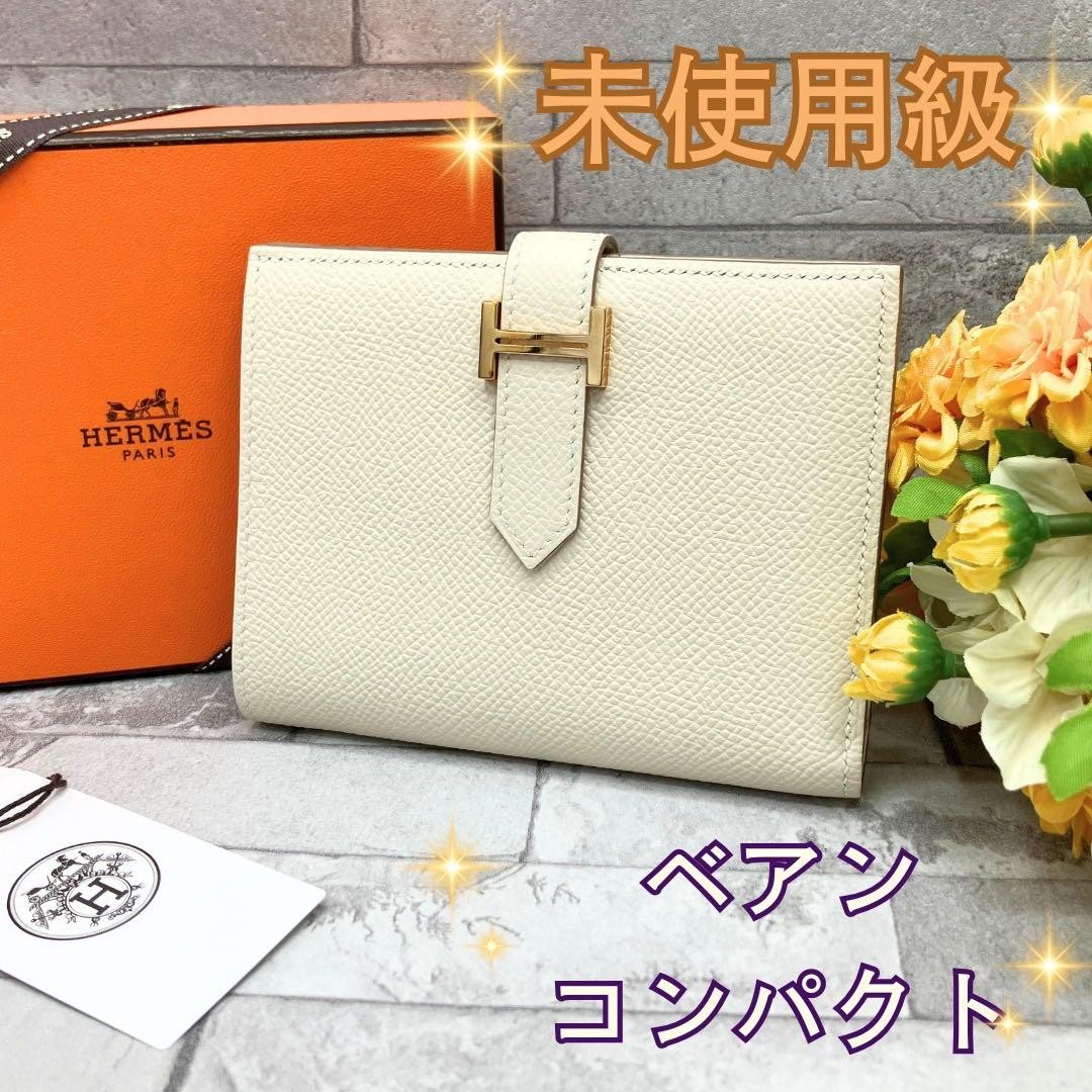 Hermes Nata Bifold Wallet Bearn Compact Gold Hardware