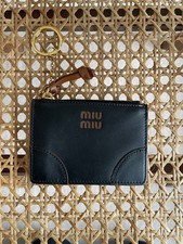 Miu Miu Leather Coin Case Bag Charm Bicolor Gift Present 0309b