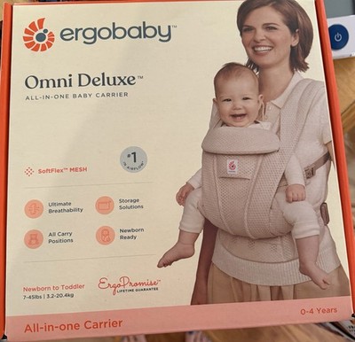 Ergobaby Omni Deluxe Cotton All-in-One Baby Carrier Natural Beige