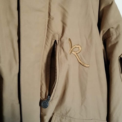 ROCAWEAR Jacket Coat Mens 4XL Tan Full Zip Hooded Puffer Hip Hop Streetwear - Picture 4 of 19