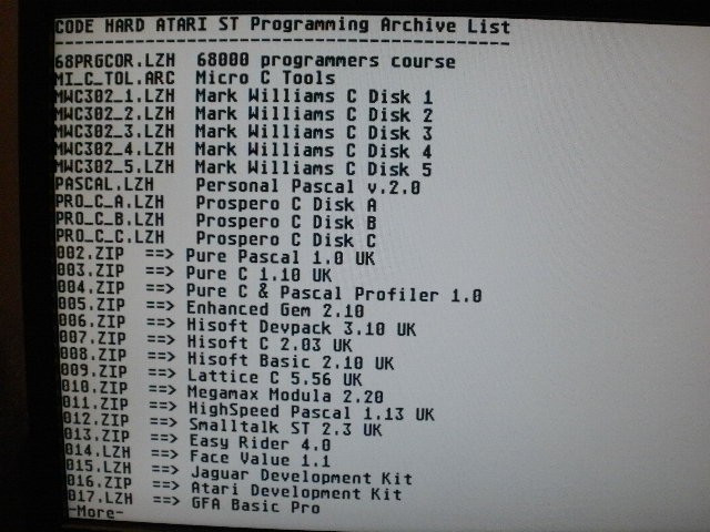 CODE HARD ATARI ST Programmers Archive Micro Card for ATARI ST and PCs