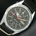 REFURBISHED SEIKO 5 AUTOMATIC 6309A VINTAGE JAPAN MENS BLACK WATCH a442298-1